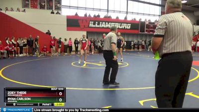 110 B Quarterfinal - Zoey Thede, Williamsburg vs Ryan Carlson, Anamosa