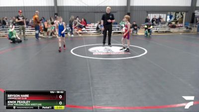 58-62 lbs Round 3 - Bryson Hare, Lebanon Mat Club vs Knox Peasley, Omak Wrecking Crew Wrestling