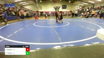 60 lbs Consi Of 4 - Jack Sadler, Barnsdall Youth Wrestling vs Cayden Chiles, Warhorse Wrestling Club