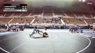 D1-120 lbs Champ. Round 1 - Keimari Glass, Dobson High School vs Caden Briquelet, Perry High School