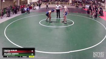 144 lbs Quarterfinal - Ricardo Heredia, Pahranagat Valley vs Tristin Gubler, White Pine