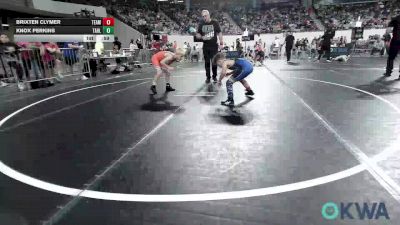 70 lbs Consi Of 16 #2 - Brixten Clymer, Team Guthrie Wrestling vs Knox Perkins, Tahlequah Wrestling Club