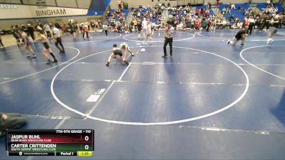 110 lbs Cons. Round 1 - Jaspur Buhl, Bear River Wrestling Club vs Carter Crittenden, South Summit Wrestling Club