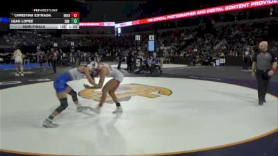 100 lbs Semifinal - Christina Estrada, Buchanan (CS) vs Leah Lopez, San Marino (SS)