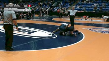 115 lbs Quarterfinal - Genevieve Dykstra, Edwardsville (H.S.) vs Demetria Griffin, Chicago (C. Hope Academy)