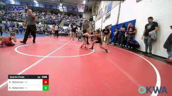 49 lbs Quarterfinal - Rhett Woolman, Tiger Trained Wrestling vs Kai'Aar Roberson, Grove Takedown Club