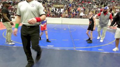 77 lbs Consi Of 8 #1 - Camden McLemore, East Forsyth Jr Bronco Wrestling Club vs Sammie Farrow, The Storm Wrestling Center