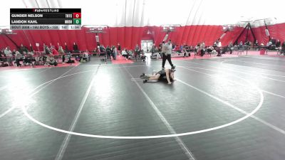 16U Boys - 150 lbs Champ. Round 1 - Landon Kahl, Mt. Horeb/Barneveld High School Wrestling vs Gunder Nelson, Team Nazar Training Center