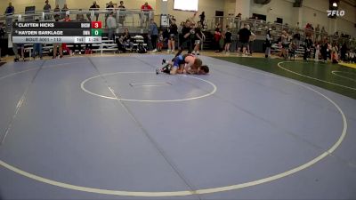 113 lbs Quarterfinal - Clayten Hicks, Bryan High School Wrestling vs Hayden Barklage, Boneyard Wrestling Academy