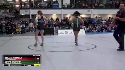 130 lbs 5th Place Match - Solana Mottola, Tiffin University vs Claire DiCugno, Colorado Mesa University