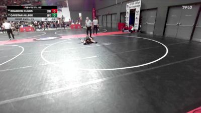 75 lbs Cons. Round 4 - Brannen Dunks, Portage vs Oakstan Allbee, Lancaster Wrestling Club