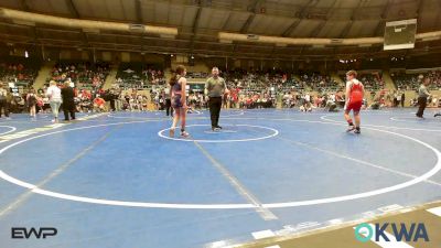 130 lbs Consi Of 4 - Daniel Page, Fort Gibson Youth Wrestling vs HollyJo Fansler, Verdigris Youth Wrestling