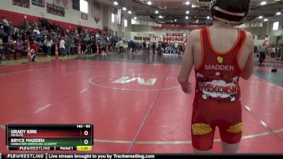 90 lbs Round 1 - Grady Kirk, MN Elite vs Bryce Madden, Sarbacker Wrestling Academy