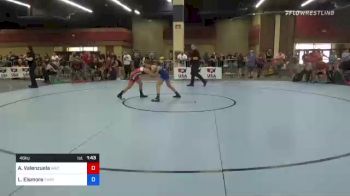 46 kg Consi Of 16 #1 - Athea Valenzuela, Arizona Girls Wrestling vs Lauren Elsmore, Twin Cities Regional Training Center