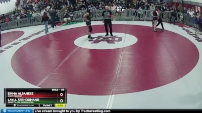 115 lbs Semifinal - Emma Albanese, SLAM! NEVADA vs Layll Farhoumand, Sunnyslope High School