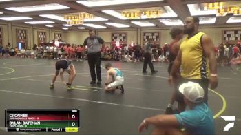 100 lbs Semis & 1st Wrestleback (8 Team) - Cj Caines, Mat Assassins Black vs Dylan Bateman, Team Alien