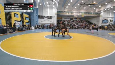 157 lbs Champ. Round 1 - Wyatt Simmons, Milford Senior vs Jerusalem Howard, Lake Forest H S