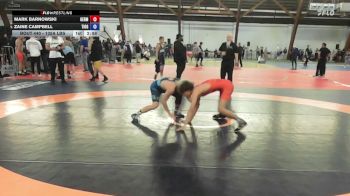 135A lbs Quarterfinal - Mark Barnowski, Germany vs Zaine Campbell, Tioga
