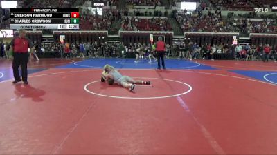 123 lbs Quarterfinal - Emerson Harwood, Black Hills Wrestling Academy vs Charles Crowson, Helena Wrestling Club