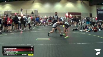 100 lbs Quarterfinals (8 Team) - Colt Goodman, Indiana Outlaws vs Mathew Deutch, Team Gotcha Blue
