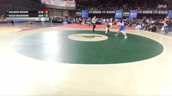 Boys 2A 157 lbs 7th Place Match - Jackson Brown, Olympic vs Colin Mcgiverin, Sehome