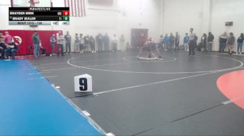 138 lbs Cons. Round 2 - Brady Bixler, Twin Lakes vs Brayden Mink, Greenwood