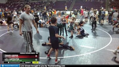 84 lbs Champ. Round 1 - Lex Carpenter, Canon City Wrestling Club vs Travis Leeper, Bald Eagle Wrestling