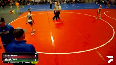 102 lbs Semis & 1st Wrestleback (8 Team) - Seth Ramsdell, Little Falls vs Aiden Pickar, Brainerd