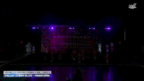 Valley Cheer Elite - Firestorm [2025 L1.1 Youth - PREP - D2 Day 1] 2025 Cheer Power Holiday Showdown Houston