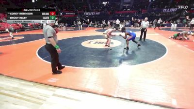 2A 175 lbs Champ. Round 1 - Brody Kelly, Elmhurst (IC Catholic) vs Corey Robinson, East St. Louis (Sr.)