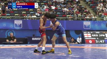 51 kg 1/8 Final - Saba Abashidze, Georgia vs Eito Sato, Japan