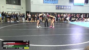 145 lbs Quarterfinal - Olivia Bonnema, Solon vs Layna DeMoss, Benton Community