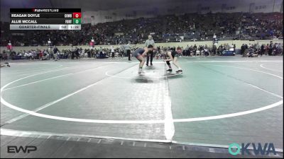125 lbs Quarterfinal - Reagan Doyle, Cowboy Wrestling Club vs Allie McCall, Fort Gibson Youth Wrestling