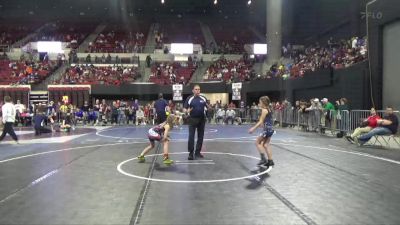 73 lbs 3rd Place Match - Aspen Garrison, Butte Wrestling Club vs Samantha Sheprd, Kalispell Wrestling Club