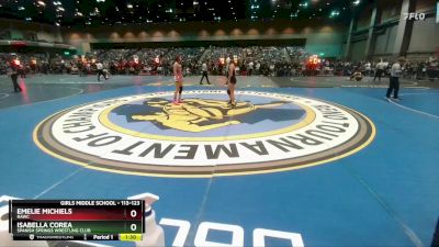 113-123 lbs Round 1 - Isabella Corea, Spanish Springs Wrestling Club vs Emelie Michiels, RAWC