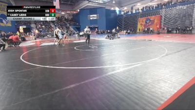 175 lbs Champ. Round 2 - Casey Liess, Northfield Mt Hermon vs Josh Spontak, Bishop McCort