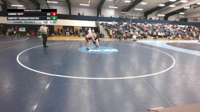 184 lbs Champ. Round 2 - James Taft, Arcadia vs Dmitry Derbedyenyev, New York University