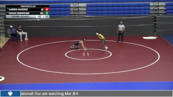 125 lbs Champ. Round 1 - Isaiah Brewster, McDaniel College vs Caiden Lucente, Marymount University