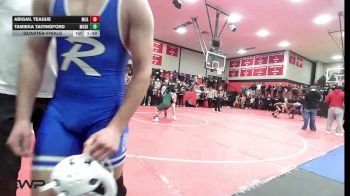135 lbs Quarterfinal - Abigail Teague, McAlester vs Tamieka Taitingford, Muskogee