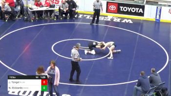 112 lbs Quarterfinal - Jack Tongel, Plum vs Nathan Rickards, Owen J Roberts