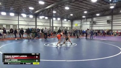 149 lbs Champ. Round 1 - Scott Smisek, Evergreen State College vs Tobias Robert Lasron, Lassen College