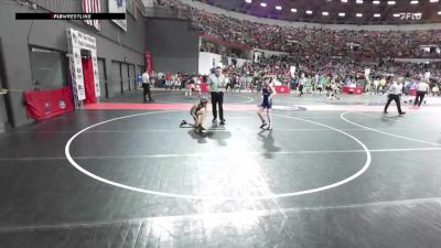 91 lbs Cons. Round 2 - Easton Berget, Alber Athletics Wrestling Club vs Kaydan Humble, Tomah