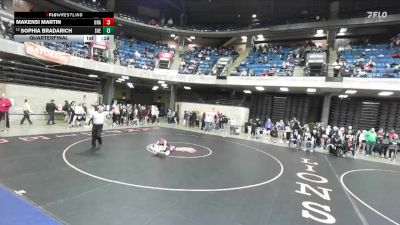 115 lbs Quarterfinal - Sophia Bradarich, Sherrard vs Makensi Martin, Unattached