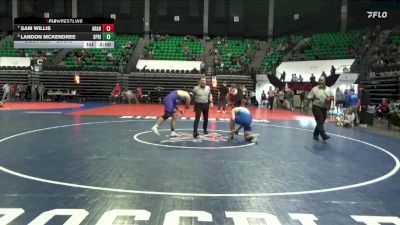 5A 215 lbs Quarterfinal - Sam Willis, Arab vs Landon Mckendree, Springville