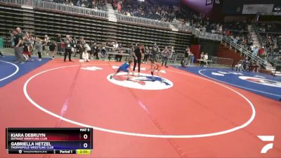 75-81 lbs Cons. Round 1 - Kiara DeBruyn, Outkast Wrestling Club vs Gabriella Hetzel, Thermopolis Wrestling Club