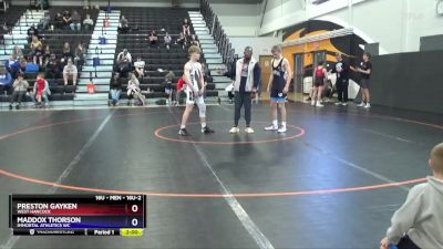 16U-2 lbs Round 2 - Preston Gayken, West Hancock vs Maddox Thorson, Immortal Athletics WC