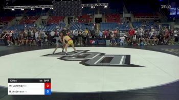 100 lbs Rnd Of 16 - William Jakeway, South Carolina vs Hunter Anderson, Idaho