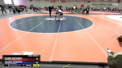 155 lbs Cons. Round 3 - Makena Schramm, Midland University vs Claire Matthews, Wisconsin-Stevens Point