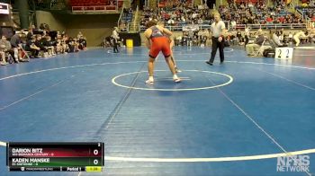 285 lbs Quarterfinal - Kaden Manske, E1-Sheyenne vs Darion Bitz, W4-Bismarck Century