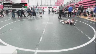 43 lbs Semifinal - Zeke Dunlop, Team Tulsa Wrestling Club vs Blaire Boyd, Standfast